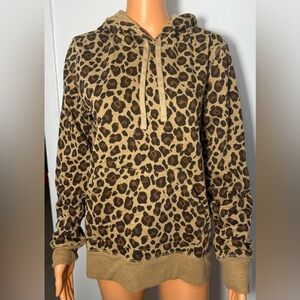 Amazon Essentials Brown Leopard Print Women's Hoodie